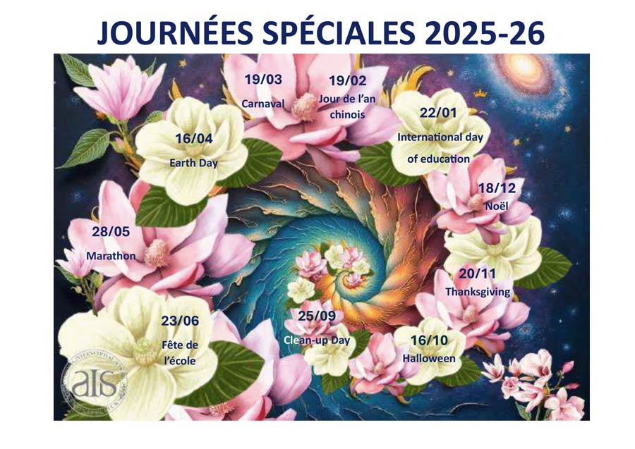 Affiche du poster des événements de cette nouvelle année